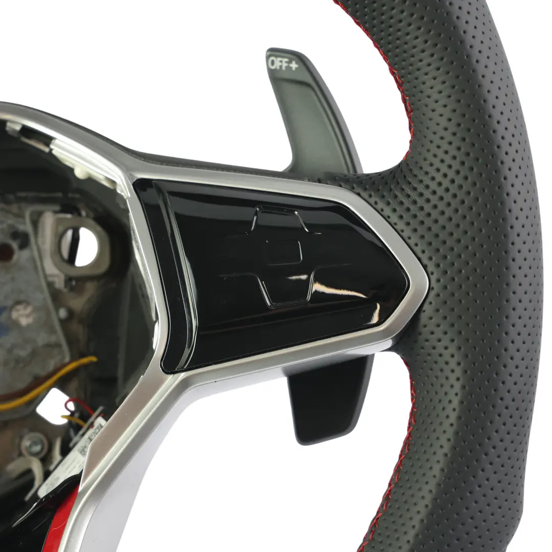 Volkswagen Golf MK8 GTI Steering Wheel NEW Leather Flat Bottom - SKU 5H0419089BB-1 - Part number 5H0419089BB