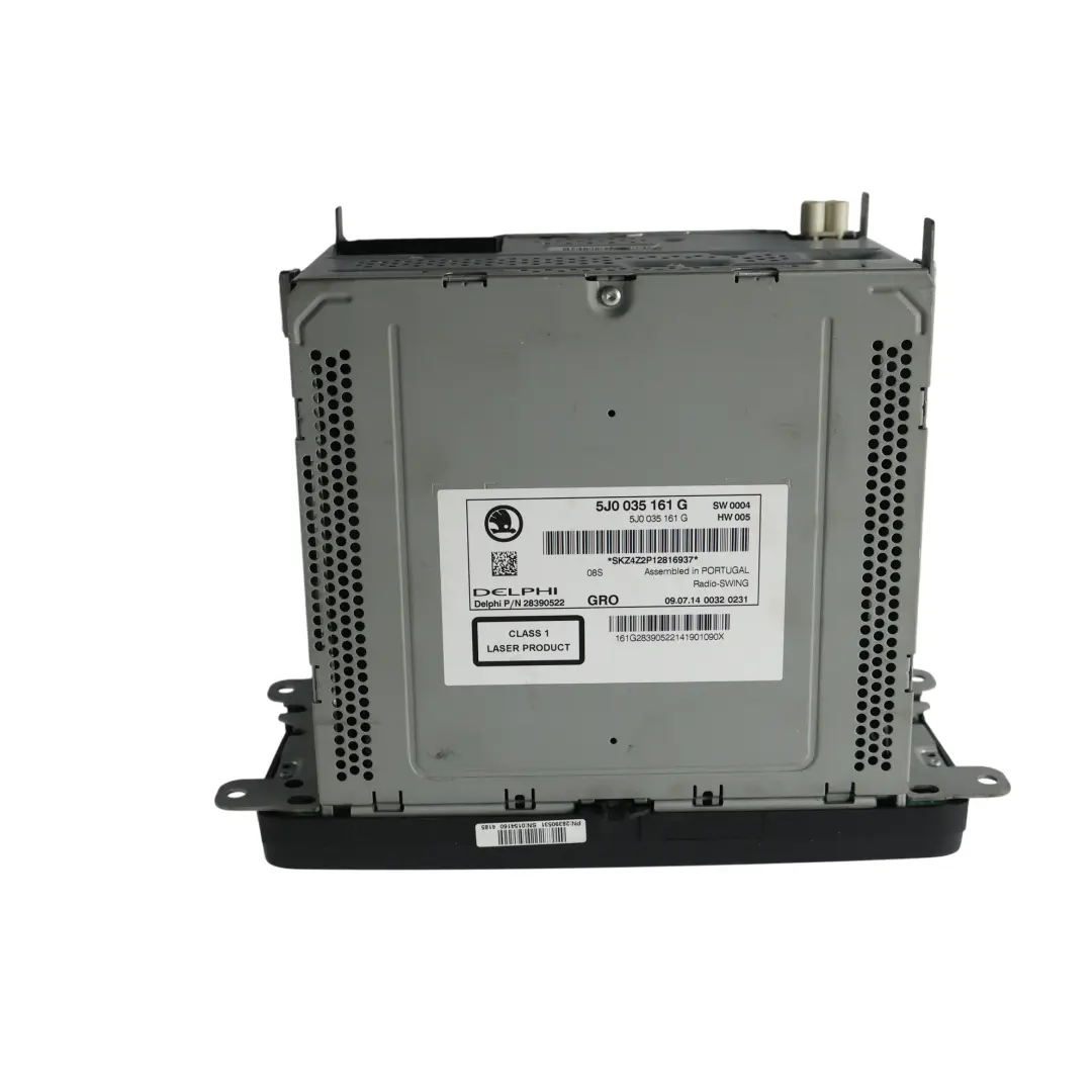 Skoda Fabia 5J Roomster 5J Radio CD Player Unidad Principal Swing - SKU 5J0035161G - Número de pieza 5J0035161G