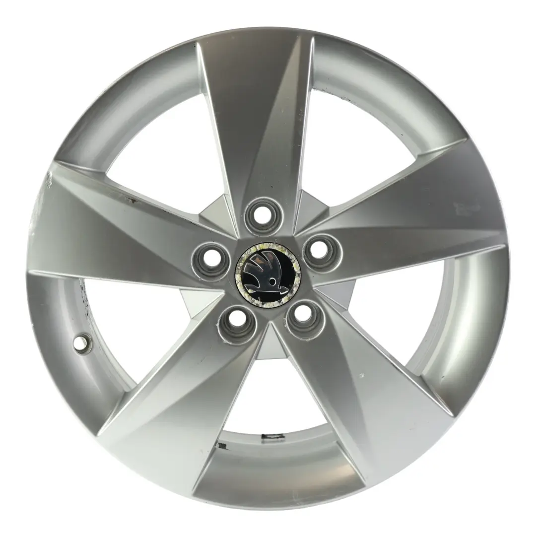 Skoda Fabia Mk2 Roomster Cerchione Lega Argento 15" 6J ET:43 - SKU 5J0601025AB-1 - Numero di parte 5J0601025AB