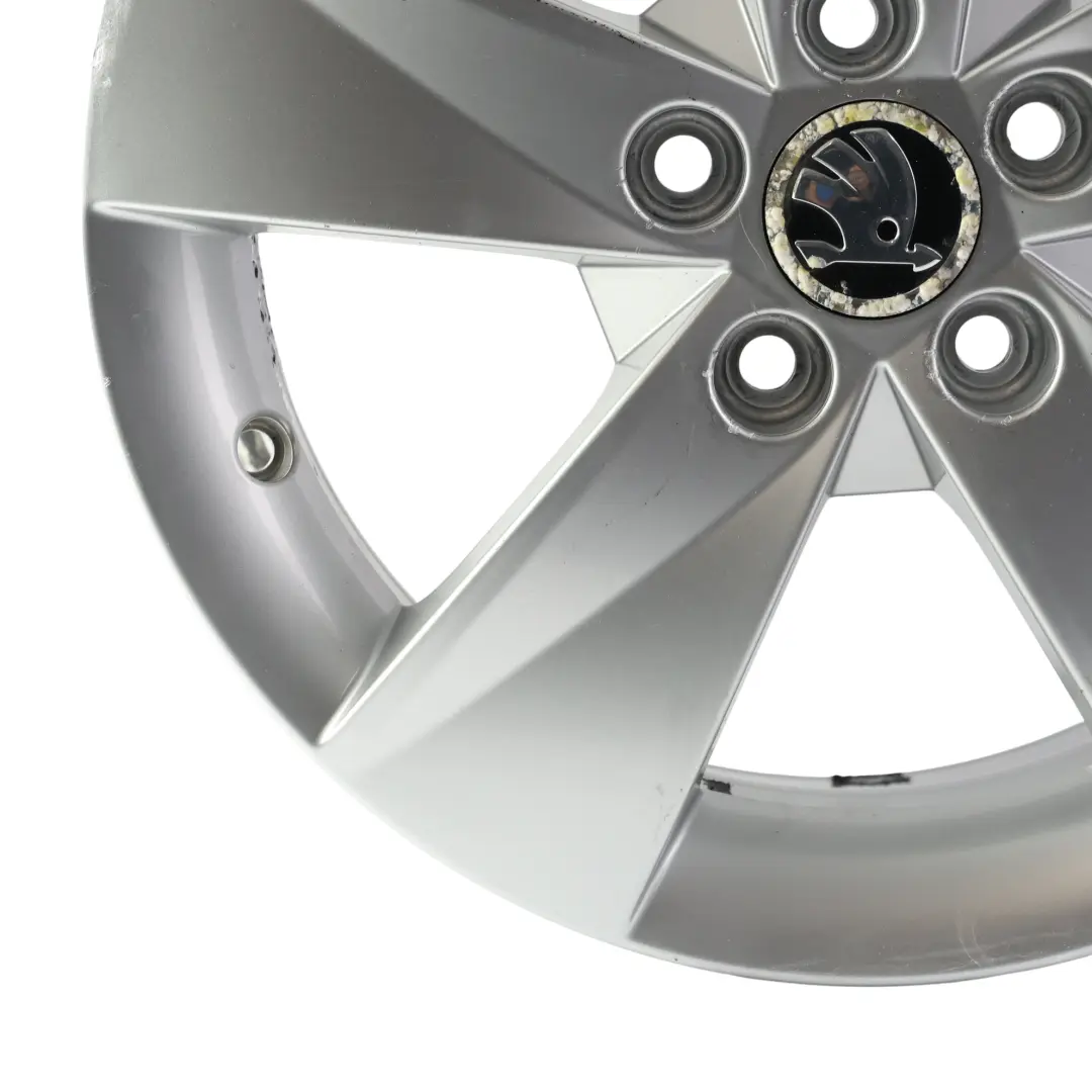 Skoda Fabia Mk2 Roomster Wheel Rim Alloy Silver 15" 6J ET:43 Rotare - SKU 5J0601025AB-1 - Part number 5J0601025AB