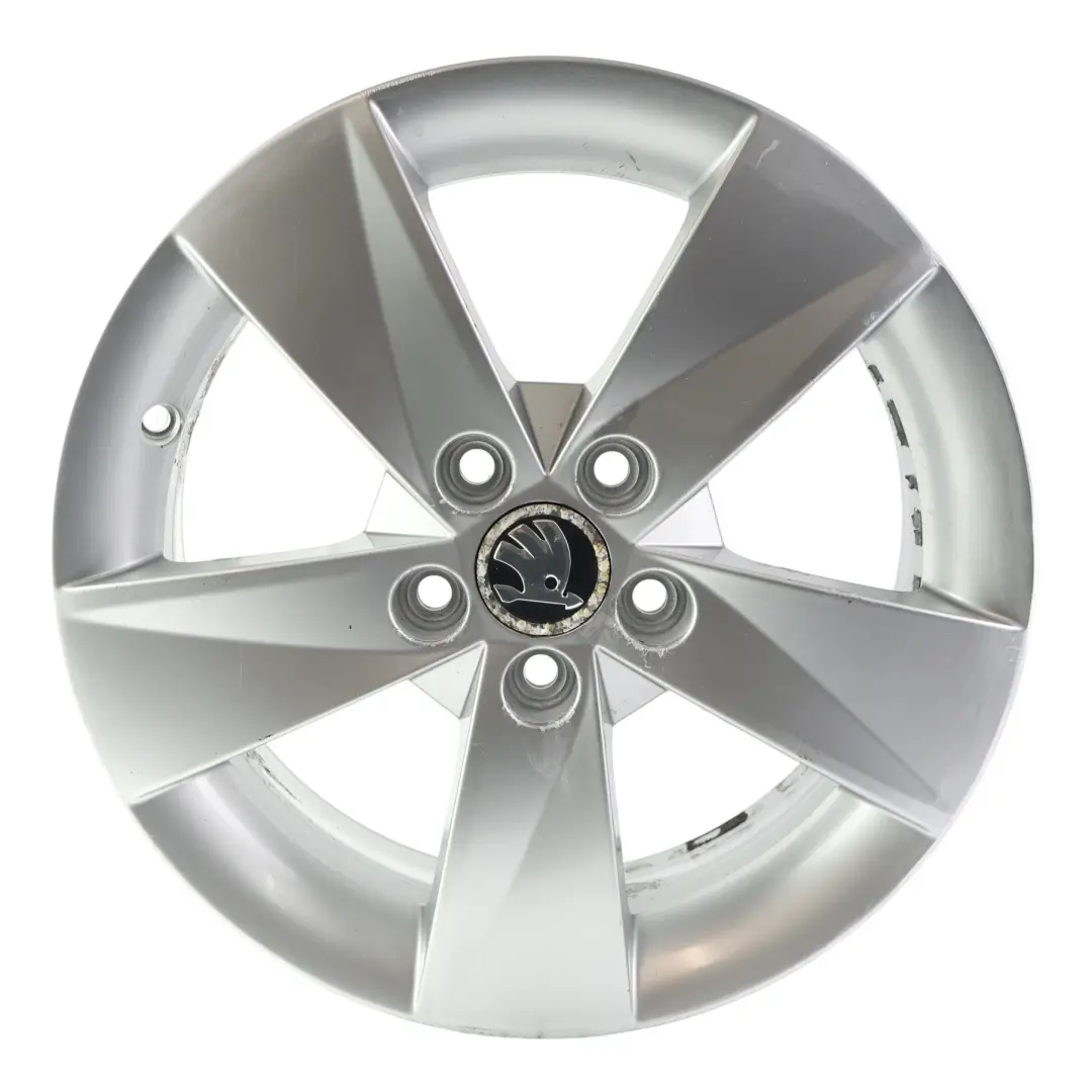 Skoda Fabia Mk2 Roomster Cerchione Lega Argento 15" 6J ET:43 - SKU 5J0601025AB-2 - Numero di parte 5J0601025AB