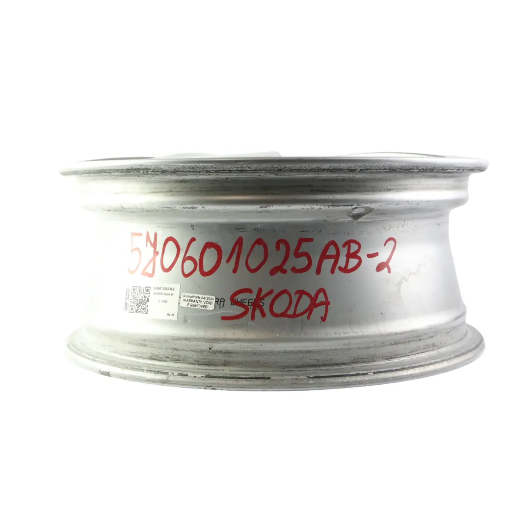 Skoda Fabia Mk2 Roomster Wheel Rim Alloy Silver 15" 6J ET:43 Rotare - SKU 5J0601025AB-2 - Part number 5J0601025AB