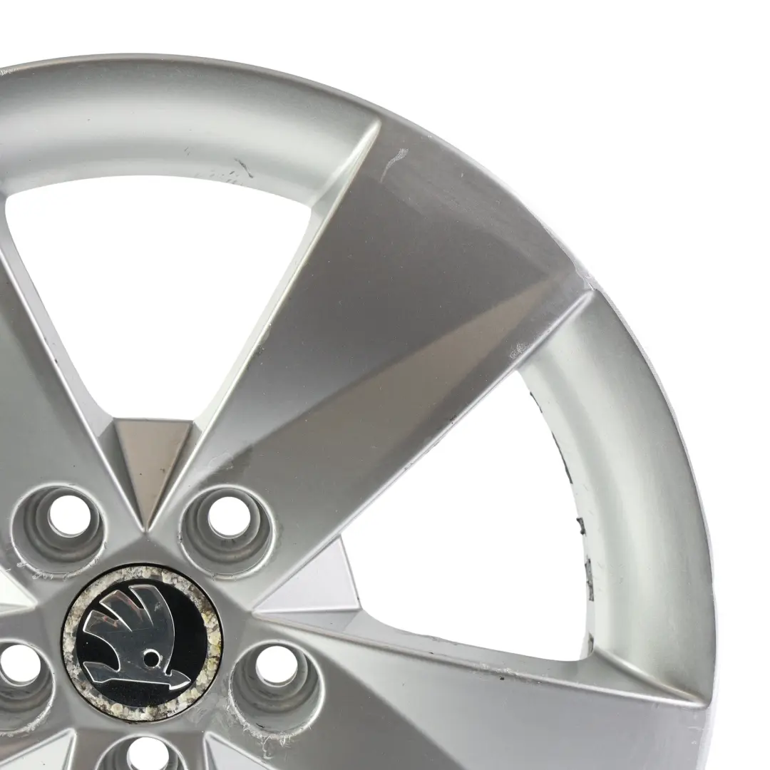 Skoda Fabia Mk2 Roomster Wheel Rim Alloy Silver 15" 6J ET:43 Rotare - SKU 5J0601025AB-2 - Part number 5J0601025AB