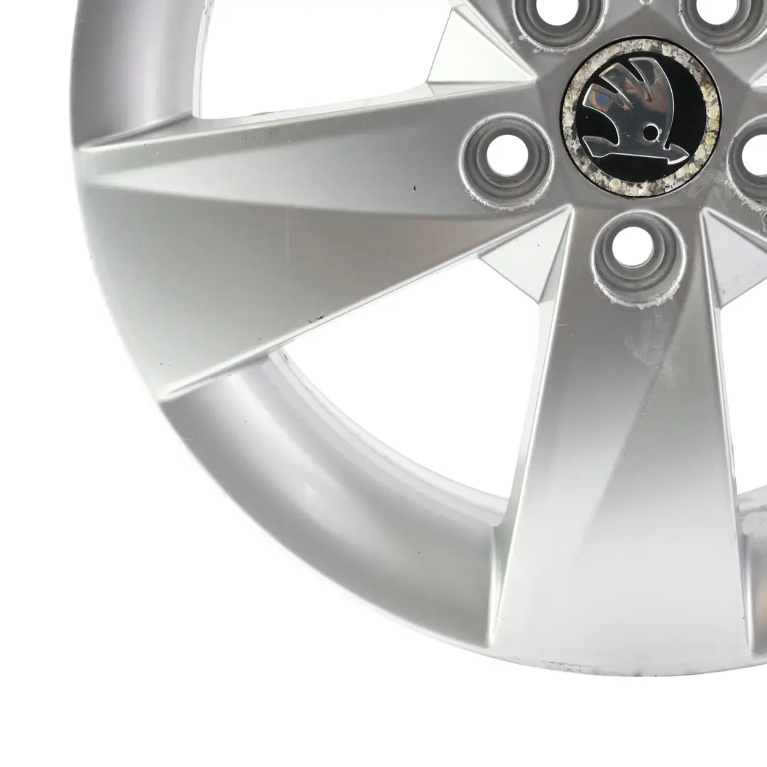 Skoda Fabia Mk2 Roomster Wheel Rim Alloy Silver 15" 6J ET:43 Rotare - SKU 5J0601025AB-2 - Part number 5J0601025AB