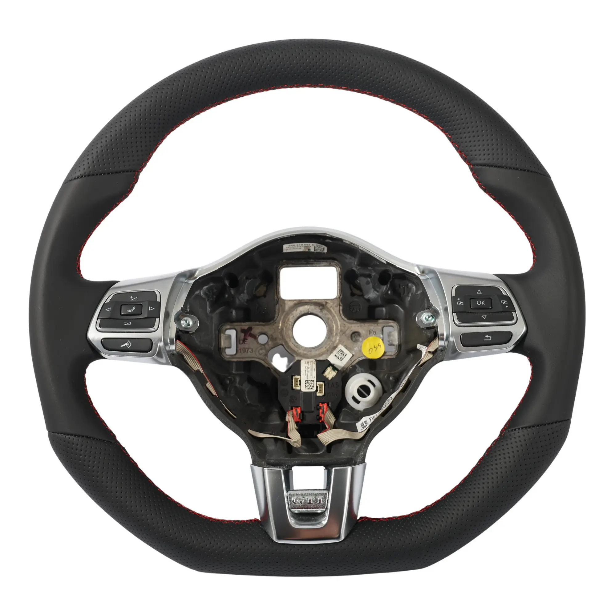 Volkswagen Golf Mk6 GTI Steering Wheel NEW Black Leather Flat Bottom 5K0419091D