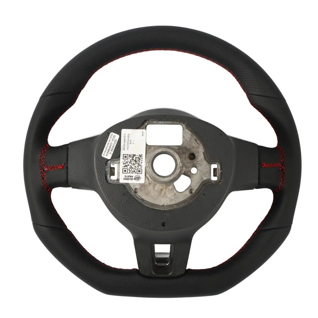 Mk6 GTI Lenkrad NEU Schwarz Leder Flachboden für Volkswagen Golf mit Teilenummer 5K0419091D Volkswagen Golf Mk6 GTI Lenkrad NEU Schwarz Leder Flachboden - SKU 5K0419091D-1 - Teilenummer 5K0419091D
