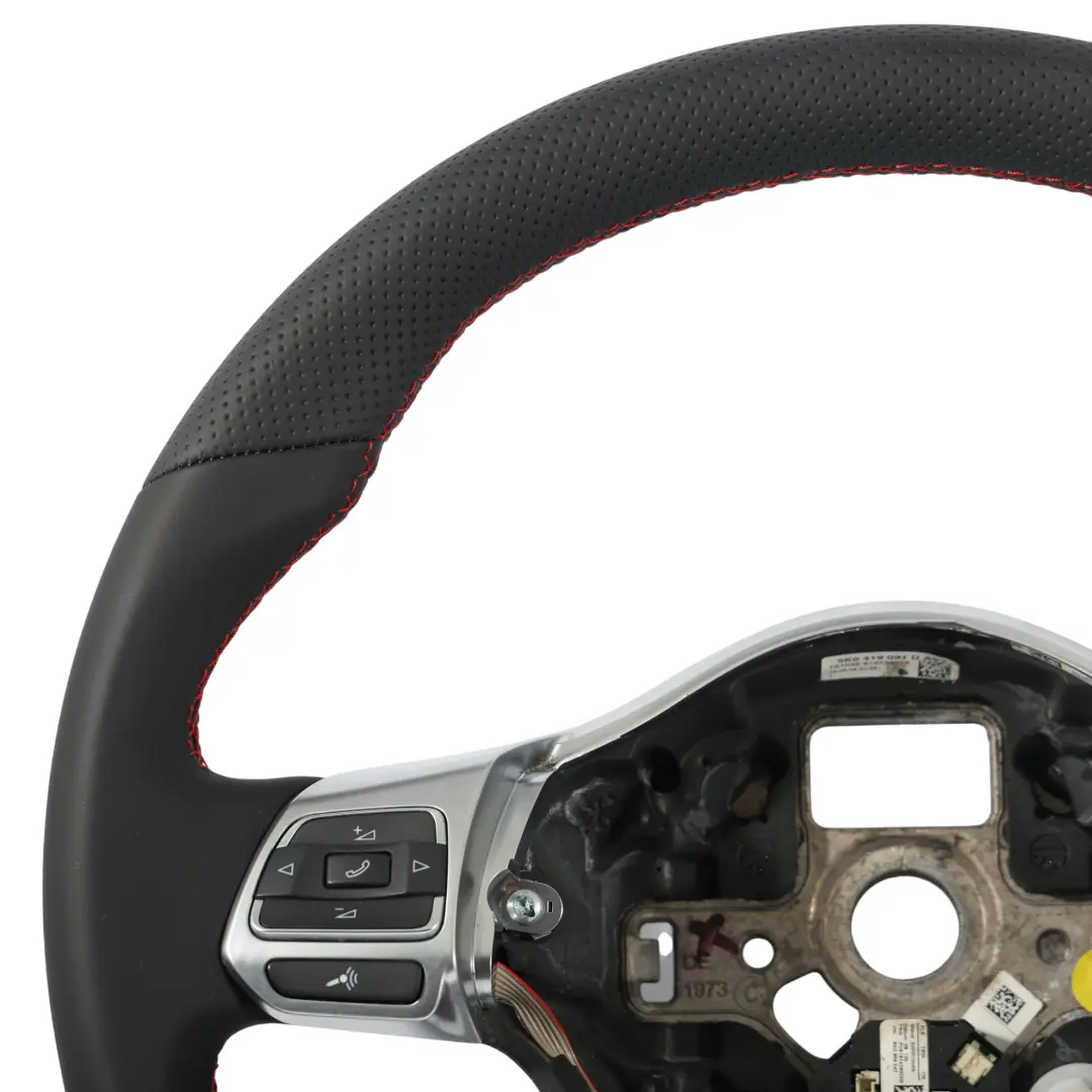 Mk6 GTI Lenkrad NEU Schwarz Leder Flachboden für Volkswagen Golf mit Teilenummer 5K0419091D Volkswagen Golf Mk6 GTI Lenkrad NEU Schwarz Leder Flachboden - SKU 5K0419091D-1 - Teilenummer 5K0419091D