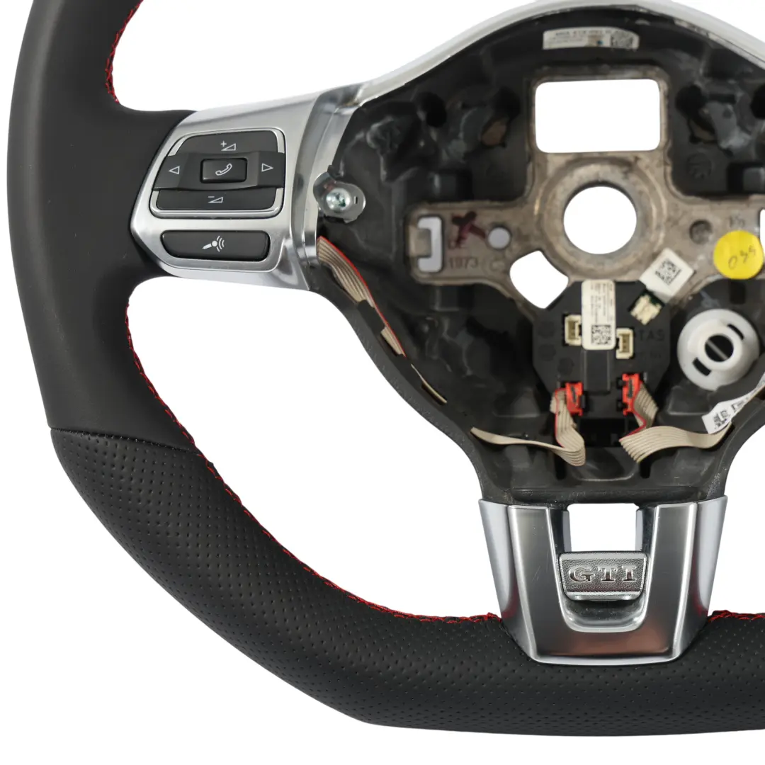 Volkswagen Golf Mk6 GTI Steering Wheel NEW Black Leather Flat Bottom - SKU 5K0419091D-1 - Part number 5K0419091D