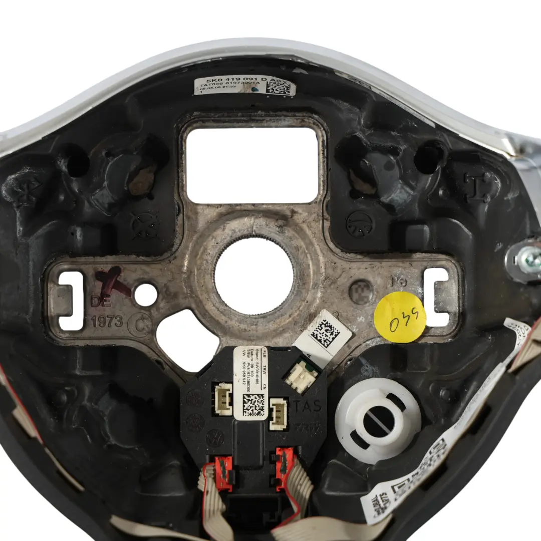 Mk6 GTI Steering Wheel NEW Black Leather Flat Bottom to Volkswagen Golf with Part number 5K0419091D Volkswagen Golf Mk6 GTI Steering Wheel NEW Black Leather Flat Bottom - SKU 5K0419091D-1 - Part number 5K0419091D