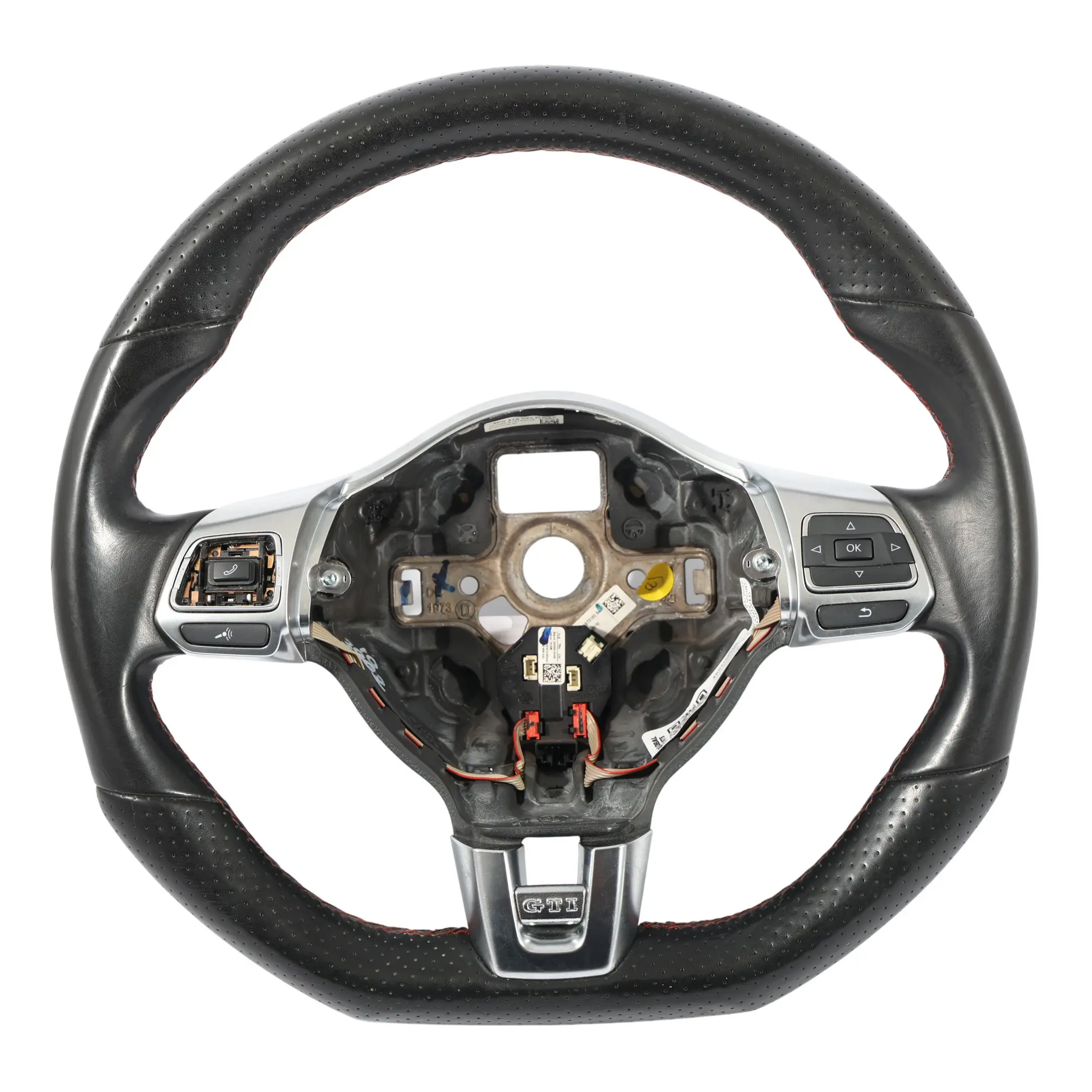 Volkswagen Golf Mk6 GTI Volante In Pelle Nera Fondo Piatto 5K0419091D