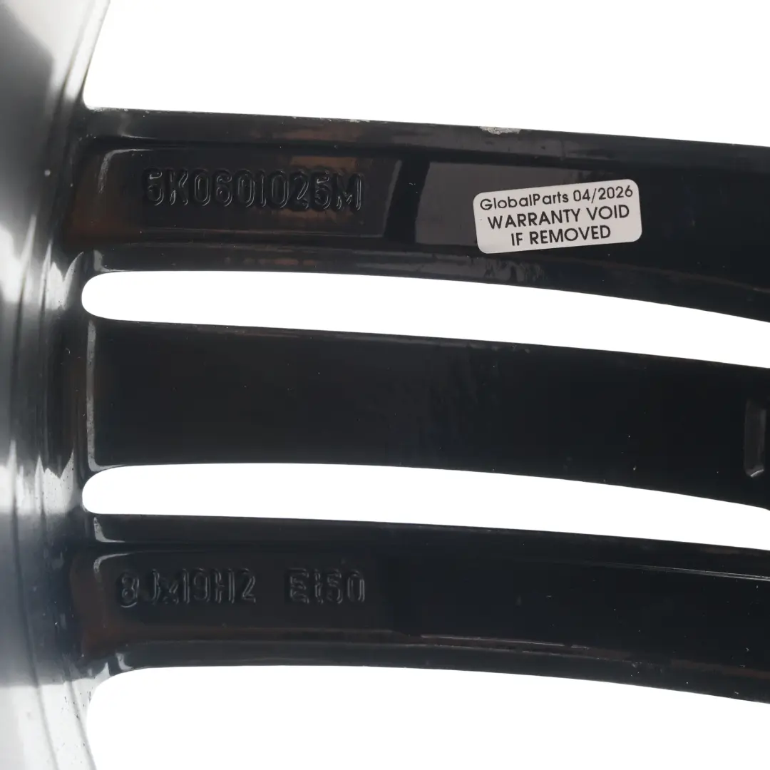 Mk6 Schwarz Alu Felge 19" 8J ET:50 für Volkswagen Golf R mit Teilenummer 5K0601025M Volkswagen Golf R Mk6 Schwarz Alu Felge 19" 8J ET:50 - SKU 5K0601025M-2 - Teilenummer 5K0601025M