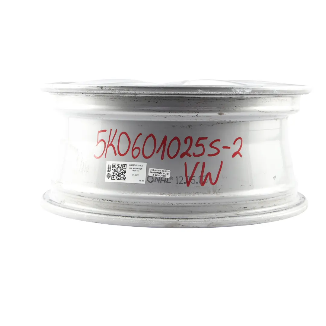 Volkswagen Golf Mk7 5K Felga Aluminiowa Srebrna 16" 6.5J ET50 - SKU 5K0601025S-2 - Numer Części 5K0601025S