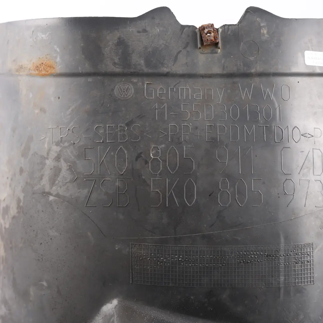 Mk6 Front Wheel Arch Cover Splash Guard Left N/S to Volkswagen Golf with Part number 5K0805911G Volkswagen Golf Mk6 Front Wheel Arch Cover Splash Guard Left N/S - SKU 5K0805911G - Part number 5K0805911G