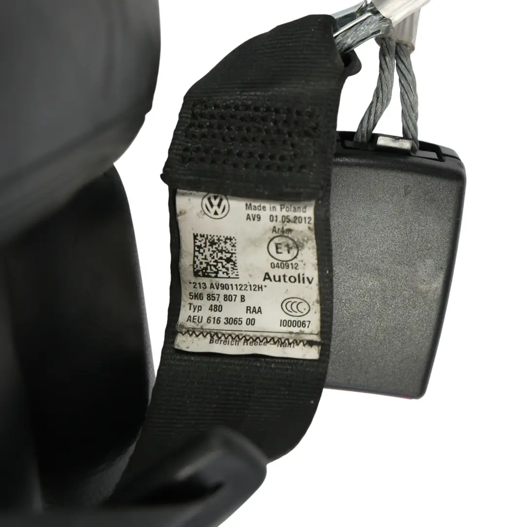 Volkswagen Golf Mk6 GTI GTD R Funda Respaldo Asiento Trasero Derecho Negro Cuero - SKU 5K0885806S - Número de pieza 5K0885806S