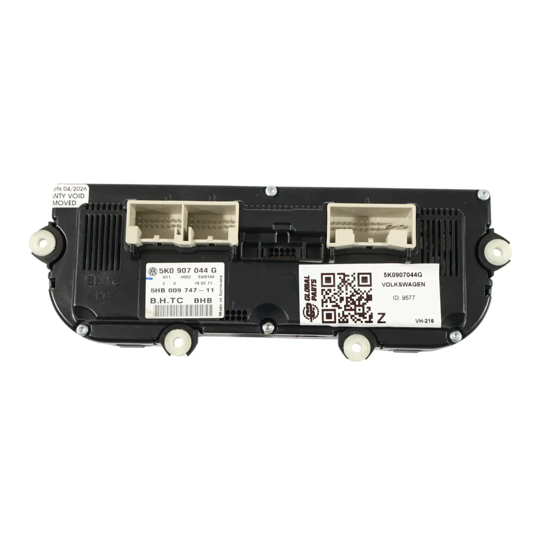 Volkswagen Sharan 7N Golf MK6 Unidad Control Climatizador - SKU 5K0907044G - Número de pieza 5K0907044G