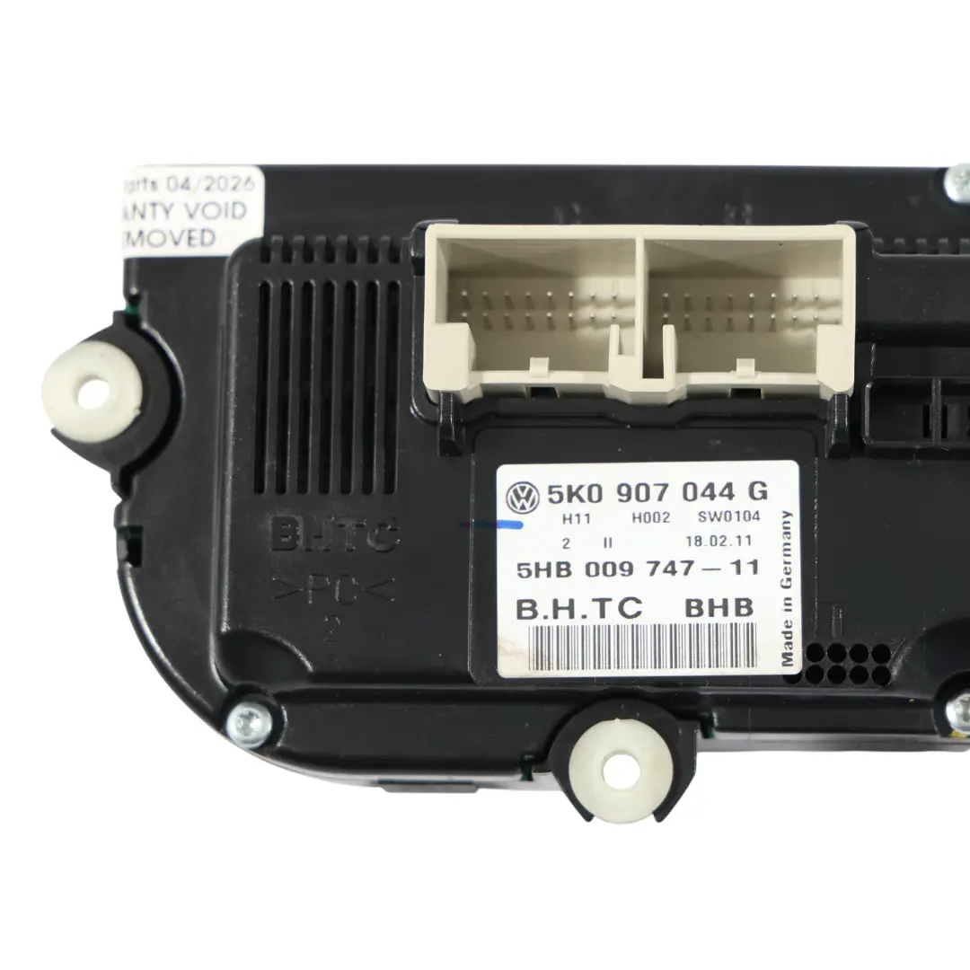 Volkswagen Sharan 7N Golf Mk6 Heater Climate Control Unit - SKU 5K0907044G - Part number 5K0907044G