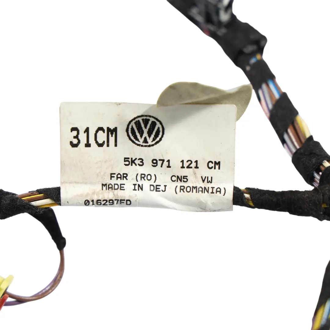 VW Golf Mk6 3Dr Door Wiring Harness Cable Loom Passenger Side - SKU RHD-5K3971121CM - Part number 5K3971121CM