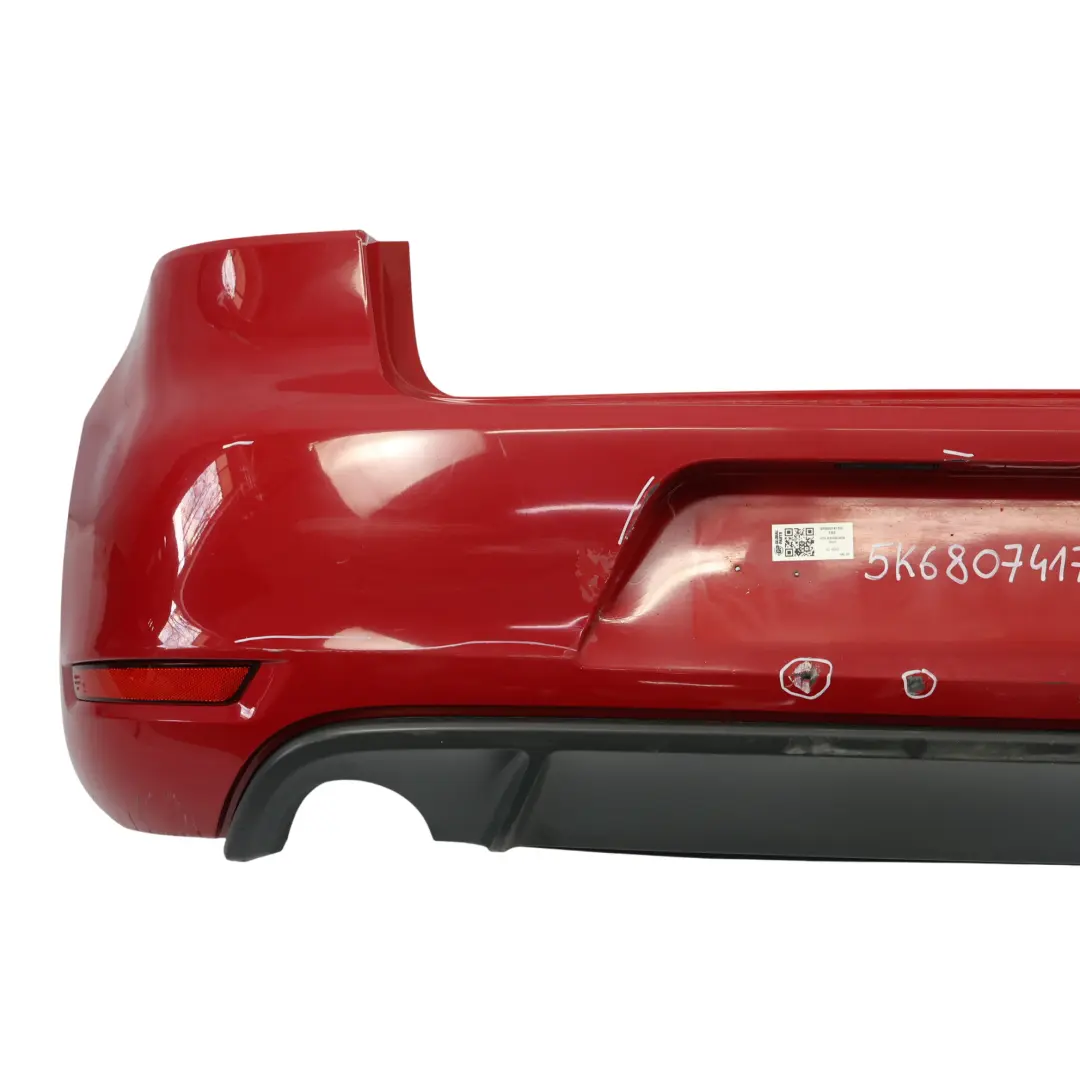 Volkswagen VW Golf Mk6 GTI Rear Bumper Trim Panel Cover Tornado Red - LY3D - SKU 5K6807417G-TRE - Part number 5K6807417G