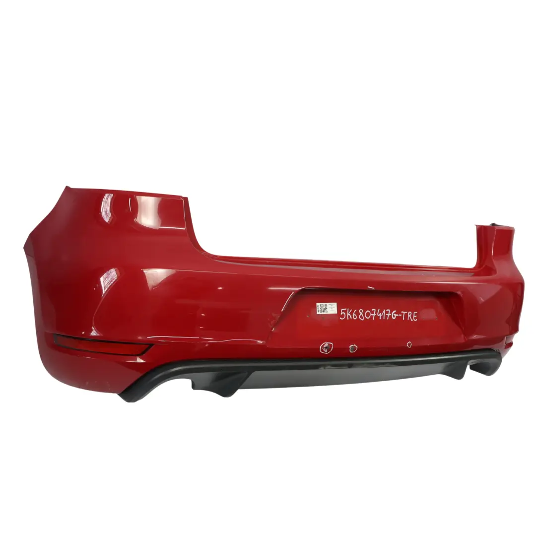 Mk6 GTI Rear Bumper Trim Panel Cover Tornado Red - LY3D to Volkswagen VW Golf with Part number 5K6807417G Volkswagen VW Golf Mk6 GTI Rear Bumper Trim Panel Cover Tornado Red - LY3D - SKU 5K6807417G-TRE - Part number 5K6807417G