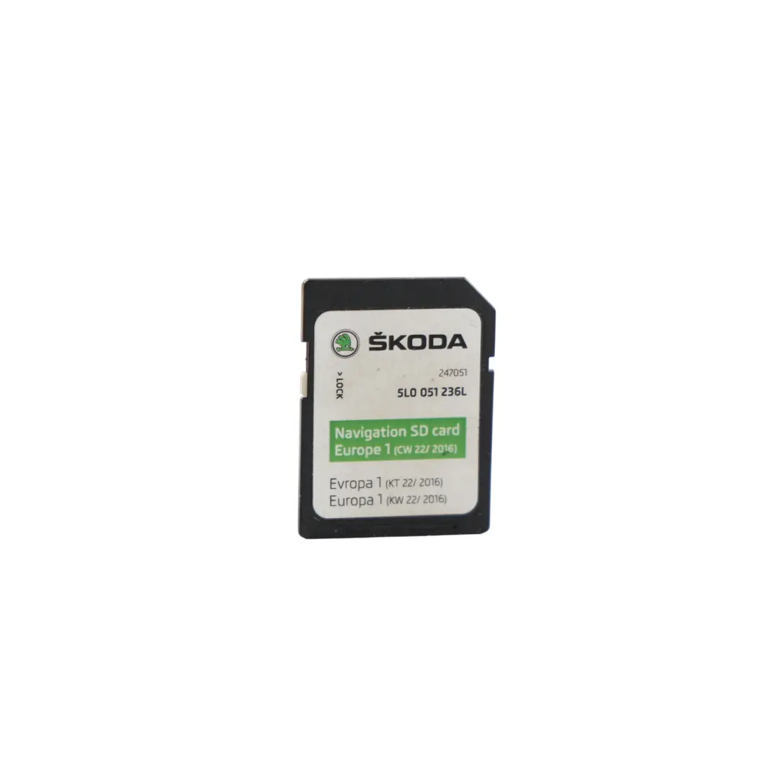 Skoda Octavia Mk3 SD Memory Card For Navigation System Edition - SKU 5L0051236L - Part number 5L0051236L