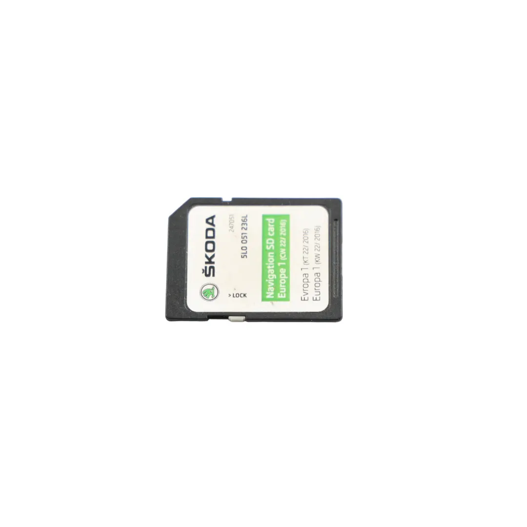 Skoda Octavia Mk3 SD Memory Card For Navigation System Edition - SKU 5L0051236L - Part number 5L0051236L