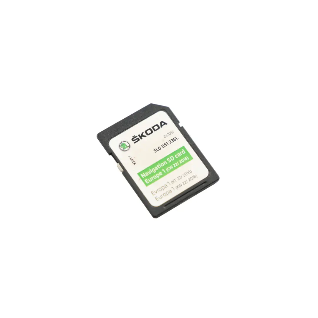 Skoda Octavia Mk3 SD Memory Card For Navigation System Edition - SKU 5L0051236L - Part number 5L0051236L