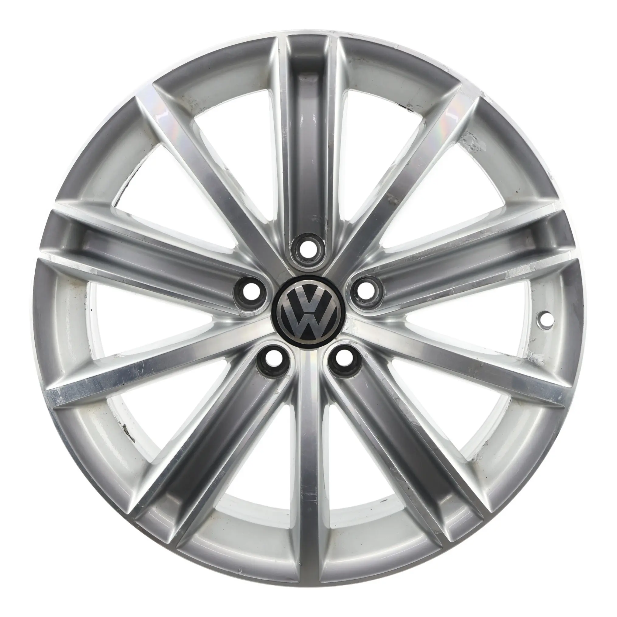  Volkswagen VW Tiguan 5N Silver Alloy Wheel Rim 18" ET:43 7J Spoke New York