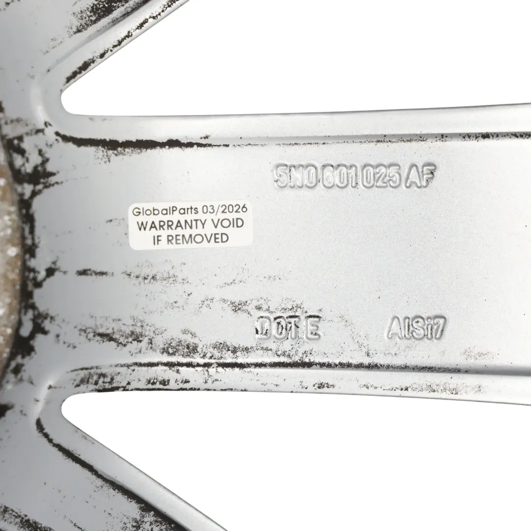 Volkswagen Tiguan 5N Llanta Aleación Plata 18" ET:43 7J Spoke New York - SKU 5N0601025AF-2 - Número de pieza 5N0601025AF