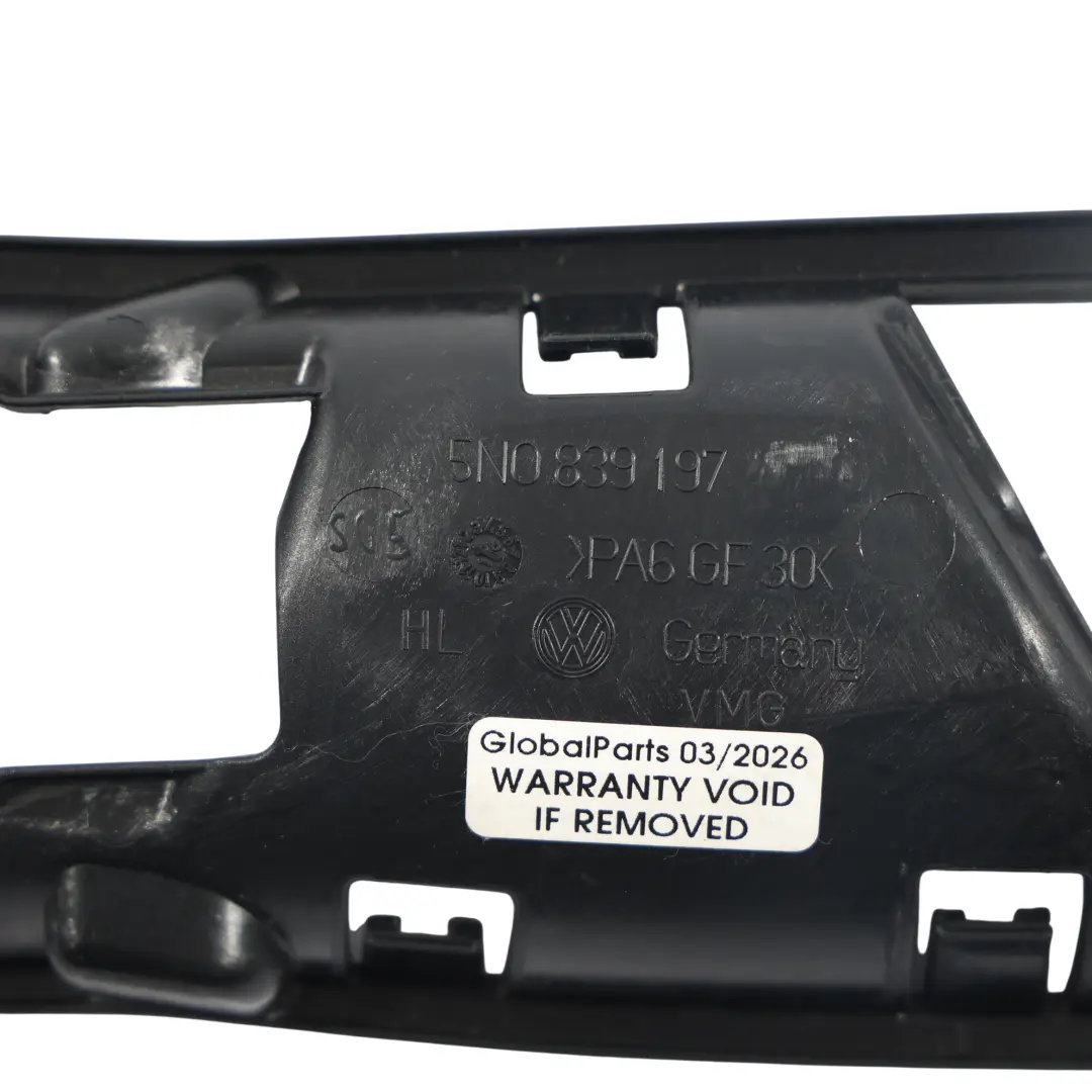 Volkswagen Tiguan 5N Rear Door Handle Grab Bracket Surround Left N/S - SKU 5N0839197 - Part number 5N0839197