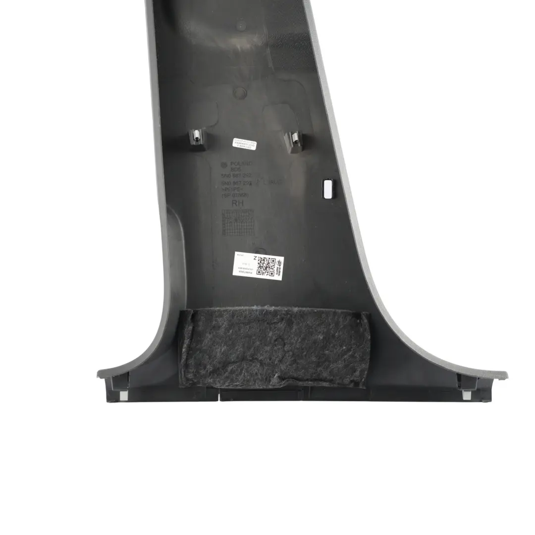 Volkswagen Tiguan 5N B-Pillar Lower Trim Panel Cover Black Right O/S - SKU 5N0867292A - Part number 5N0867292A