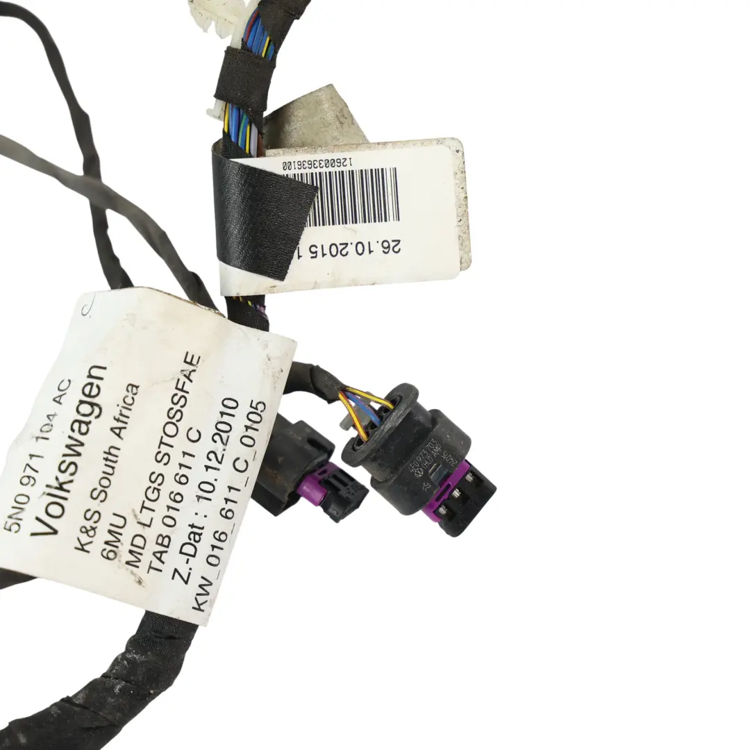 Cablaggio Sensore PDC Posteriore per Volkswagen Tiguan 5N con numero di parte 5N0971104AC Volkswagen Tiguan 5N Cablaggio Sensore PDC Posteriore - SKU 5N0971104AC - Numero di parte 5N0971104AC