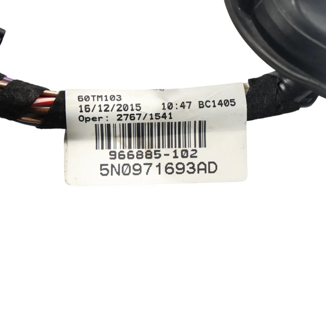 Volkswagen Tiguan Mk1 Rear Door Wiring Loom Harness Left N/S - SKU 5N0971693AD - Part number 5N0971693AD
