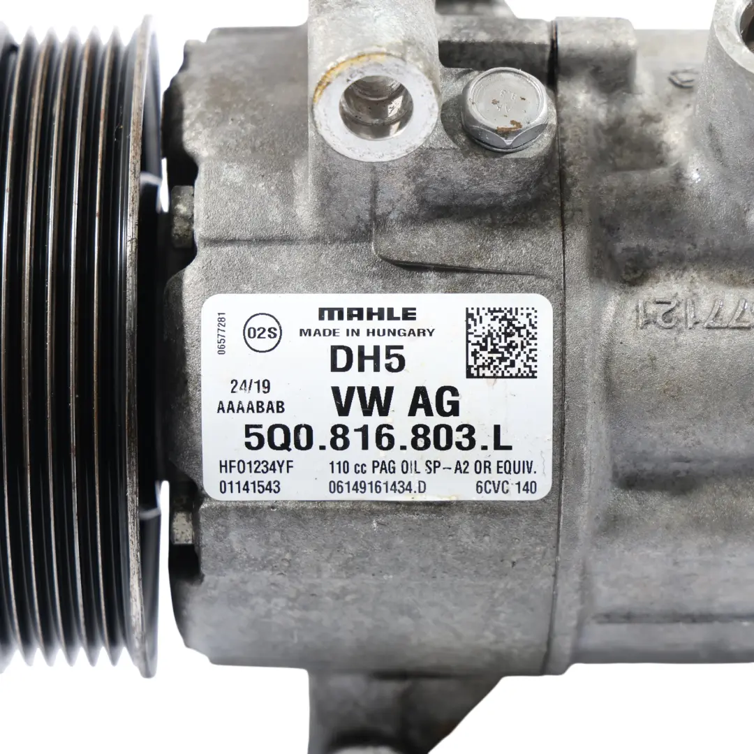 Mk8 Skoda Octavia Mk3 Compressore Aria Condizionata per Audi VW Golf con numero di parte 5Q0816803L Audi VW Golf Mk8 Skoda Octavia Mk3 Compressore Aria Condizionata - SKU 5Q0816803L - Numero di parte 5Q0816803L
