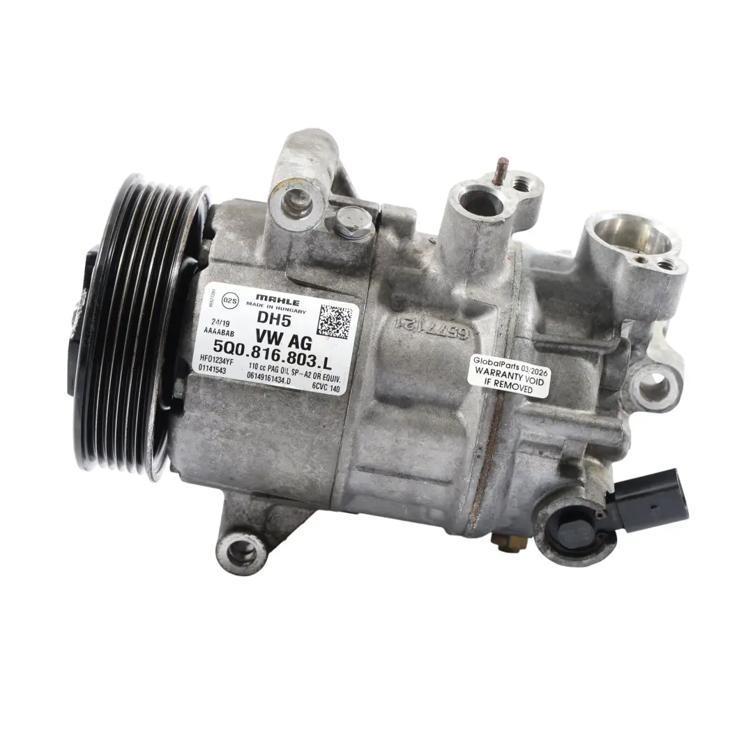 Mk8 Skoda Octavia Mk3 Compressore Aria Condizionata per Audi VW Golf con numero di parte 5Q0816803L Audi VW Golf Mk8 Skoda Octavia Mk3 Compressore Aria Condizionata - SKU 5Q0816803L - Numero di parte 5Q0816803L