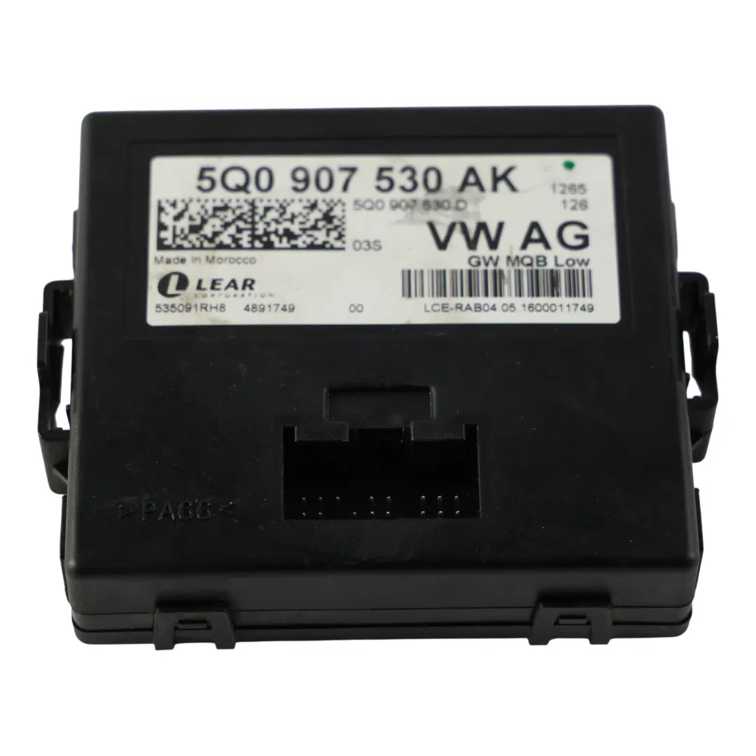 MK3 Central Gateway Control Module ECU to Skoda Octavia with Part number 5Q0907530AK Skoda Octavia MK3 Central Gateway Control Module ECU - SKU 5Q0907530AK - Part number 5Q0907530AK