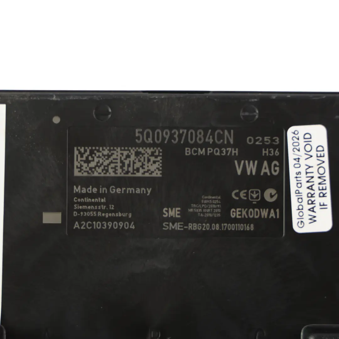 3V Módulo Control Carrocería BCM ECU para Skoda Superb con número de pieza 5Q0937084CN Skoda Superb 3V Módulo Control Carrocería BCM ECU - SKU 5Q0937084CN - Número de pieza 5Q0937084CN