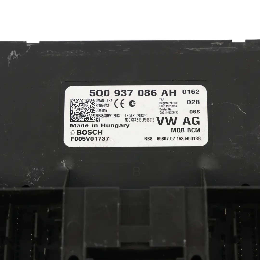 Volkswagen Skoda Octavia Mk3 5E Module Unité Contrôle Confort BCM - SKU 5Q0937086AH - Numéro de pièce 5Q0937086AH