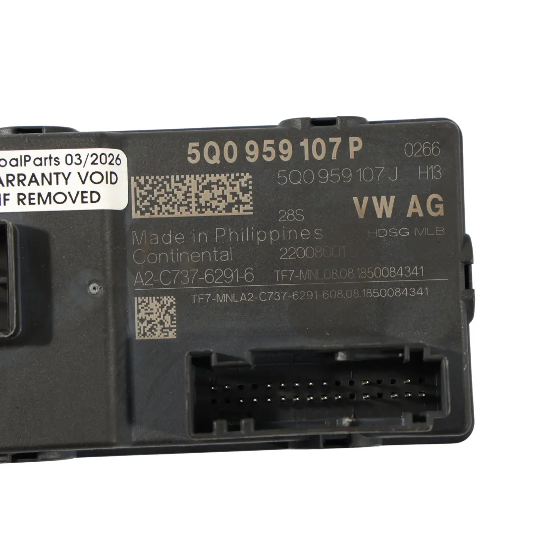 Moduł Sterownik Klapy Bagażnika Tył ECU do Audi Q2 o numerze 5Q0959107P Audi Q2 Moduł Sterownik Klapy Bagażnika Tył ECU - SKU 5Q0959107P - Numer Części 5Q0959107P
