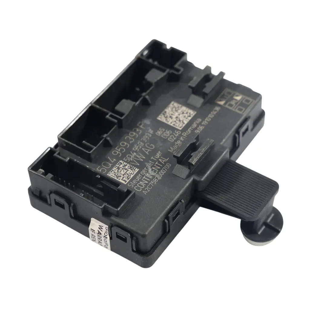 Skoda Octavia 5E Module Unité Contrôle Porte ECU Avant Conducteur - SKU 5Q4959393F - Numéro de pièce 5Q4959393F