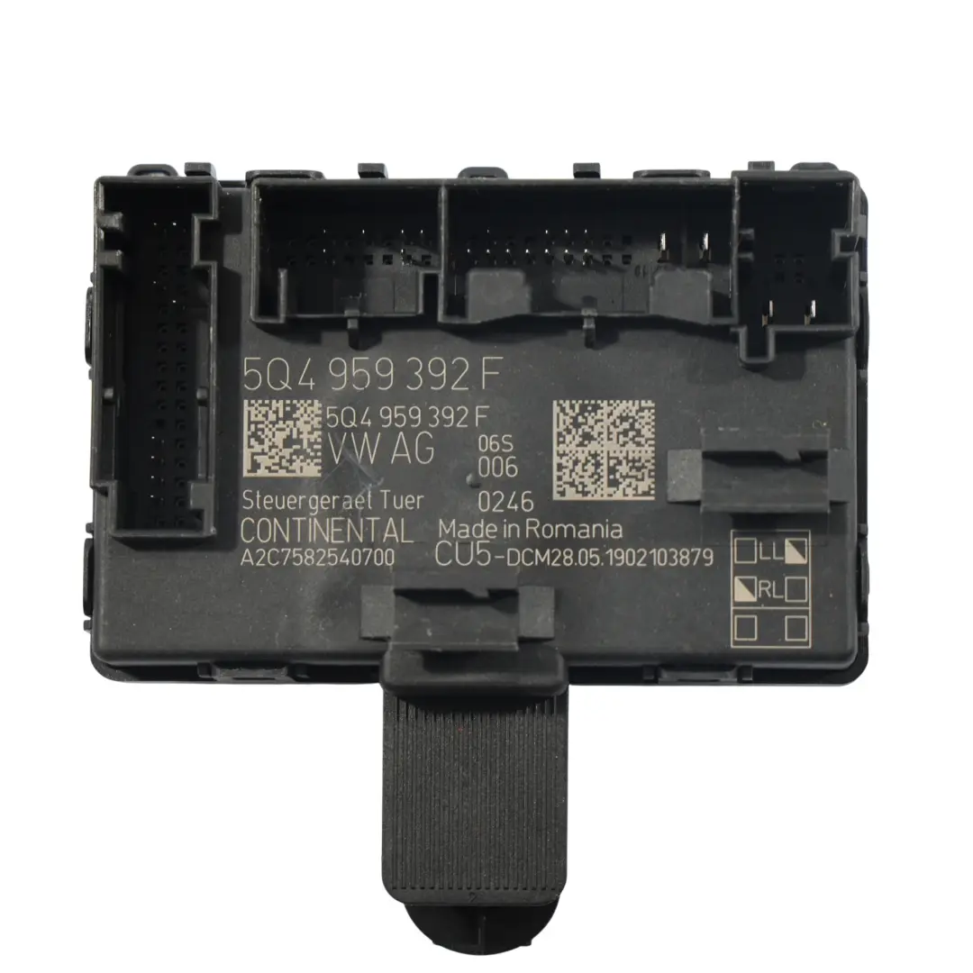 Unité Contrôle Porte Avant Passager pour Skoda Octavia 5E à propos du numéro de pièce 5Q4959592F Skoda Octavia 5E Unité Contrôle Porte Avant Passager - SKU 5Q4959592F - Numéro de pièce 5Q4959592F