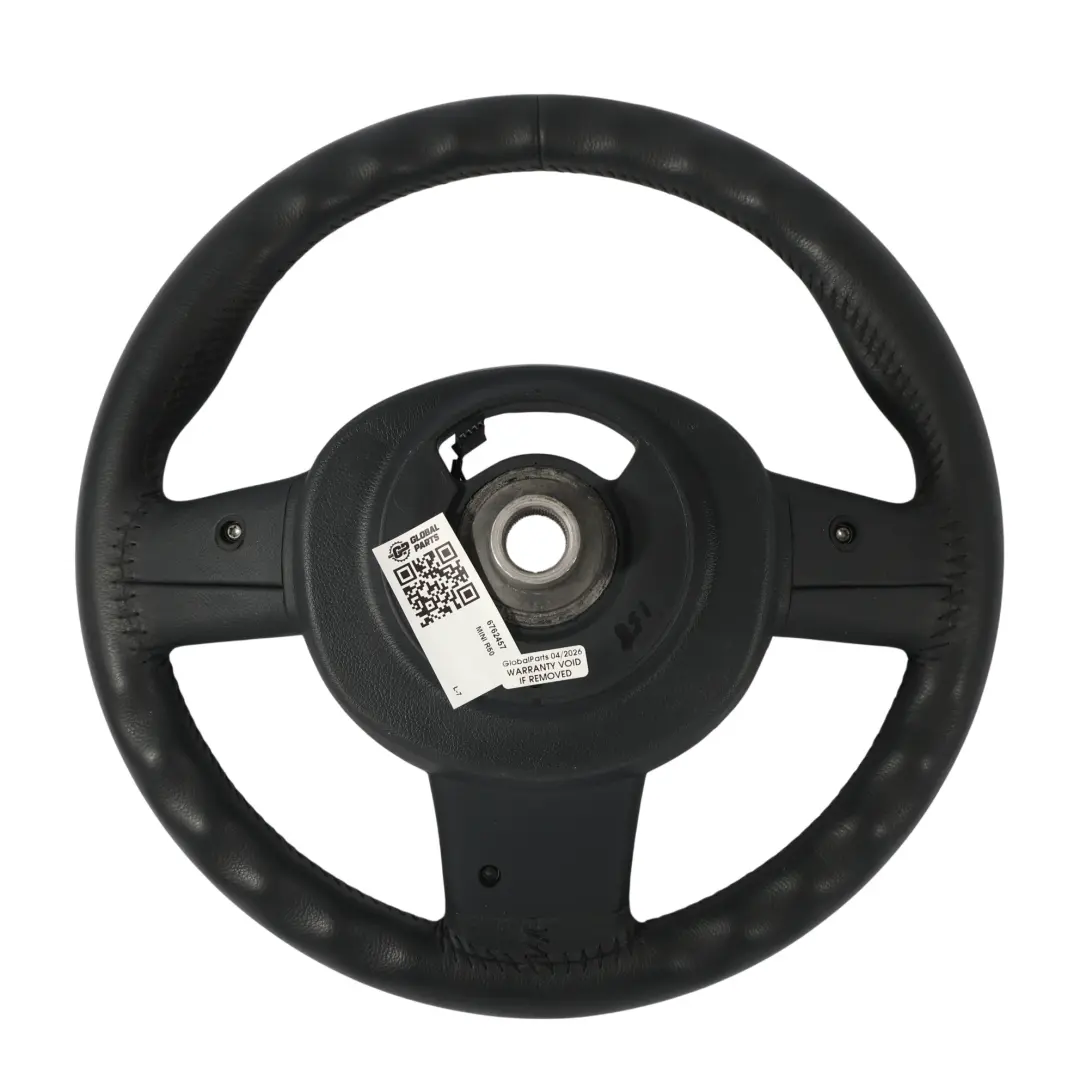 Lenkrad Sport Schwarz Leder für Mini Cooper R50 R52 R53 mit Teilenummer 6762457 Mini Cooper R50 R52 R53 Lenkrad Sport Schwarz Leder - SKU 6762457 - Teilenummer 6762457