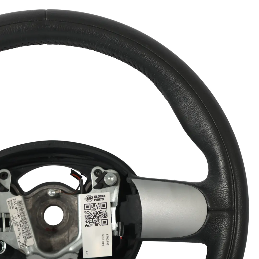 Lenkrad Sport Schwarz Leder für Mini Cooper R50 R52 R53 mit Teilenummer 6762457 Mini Cooper R50 R52 R53 Lenkrad Sport Schwarz Leder - SKU 6762457 - Teilenummer 6762457