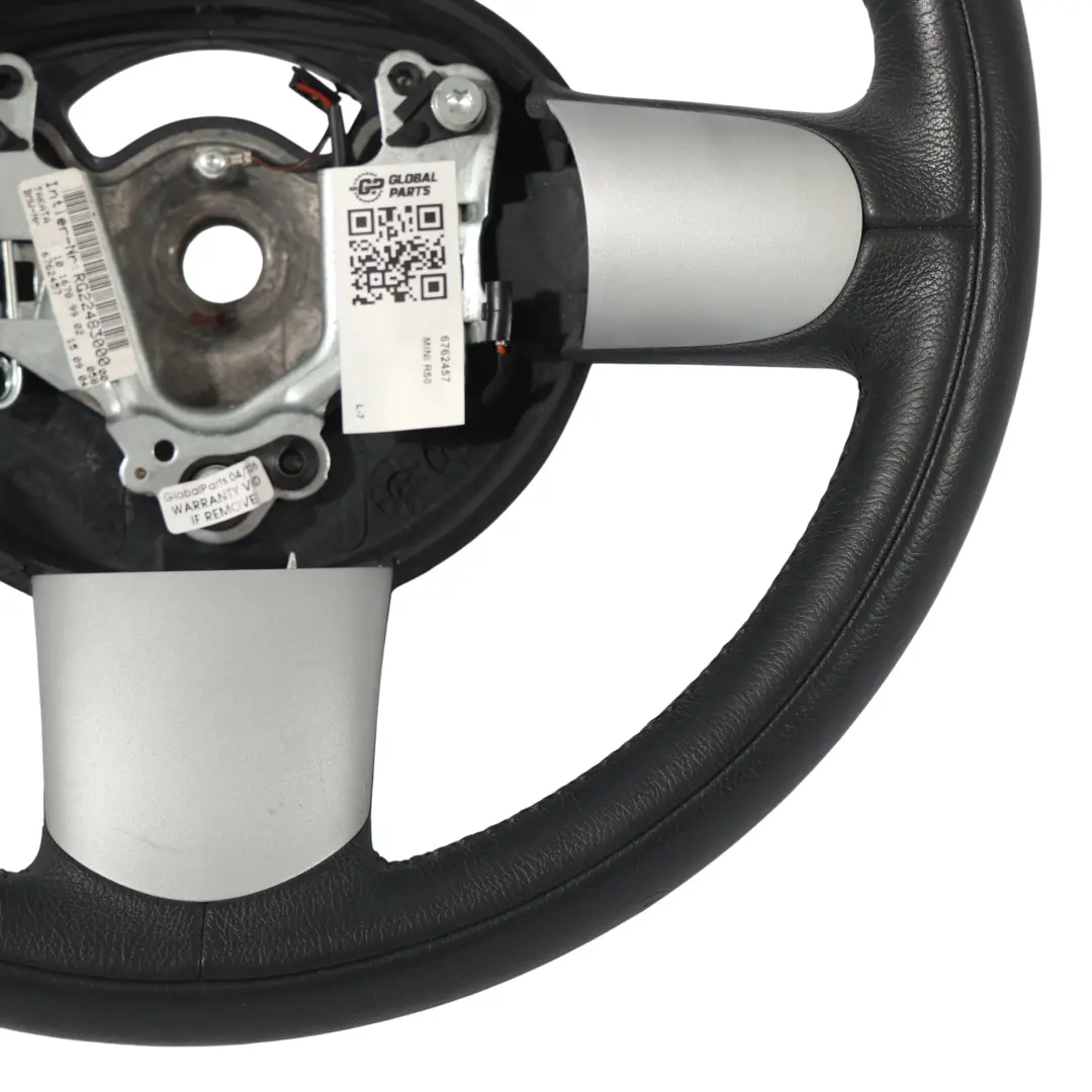 Lenkrad Sport Schwarz Leder für Mini Cooper R50 R52 R53 mit Teilenummer 6762457 Mini Cooper R50 R52 R53 Lenkrad Sport Schwarz Leder - SKU 6762457 - Teilenummer 6762457
