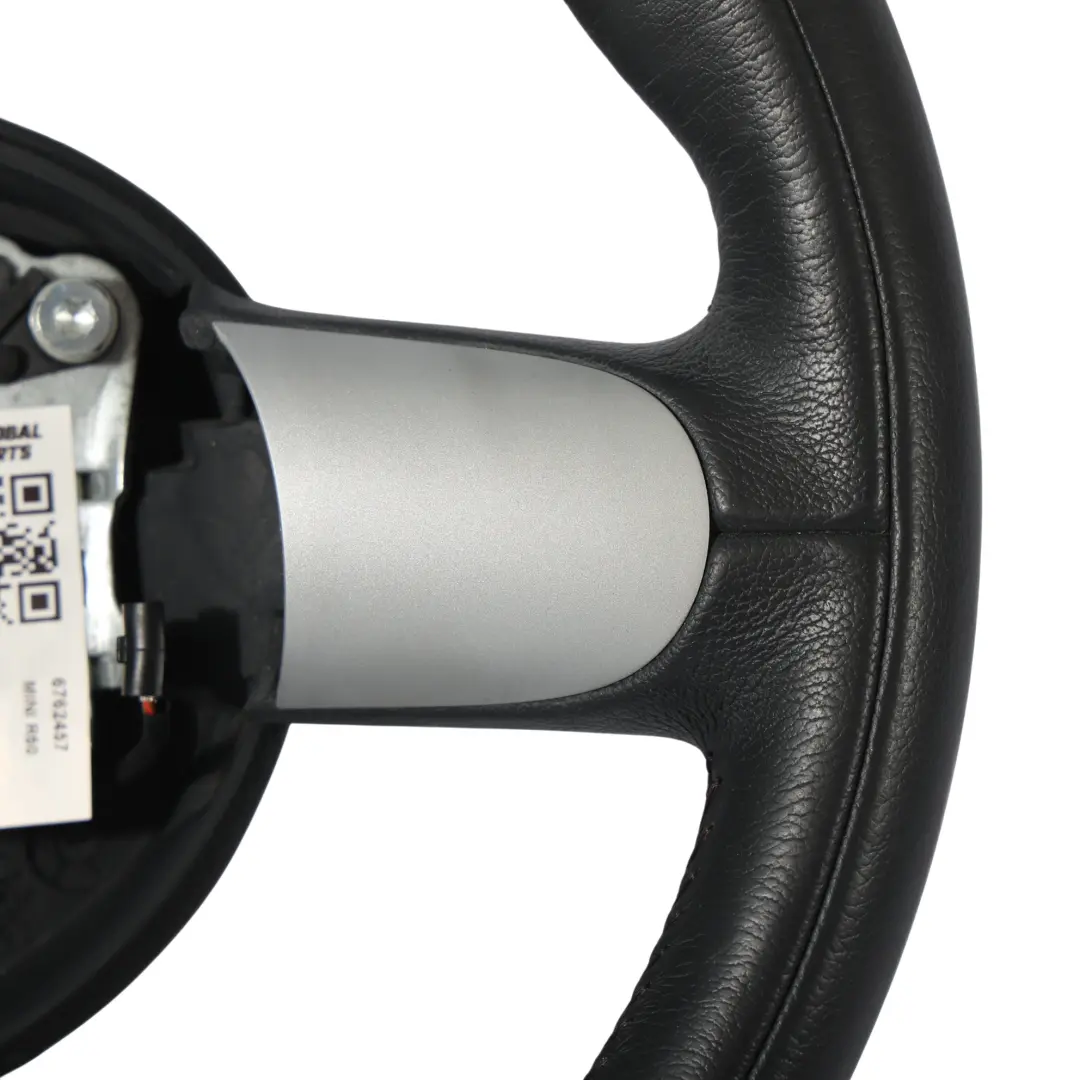 Lenkrad Sport Schwarz Leder für Mini Cooper R50 R52 R53 mit Teilenummer 6762457 Mini Cooper R50 R52 R53 Lenkrad Sport Schwarz Leder - SKU 6762457 - Teilenummer 6762457