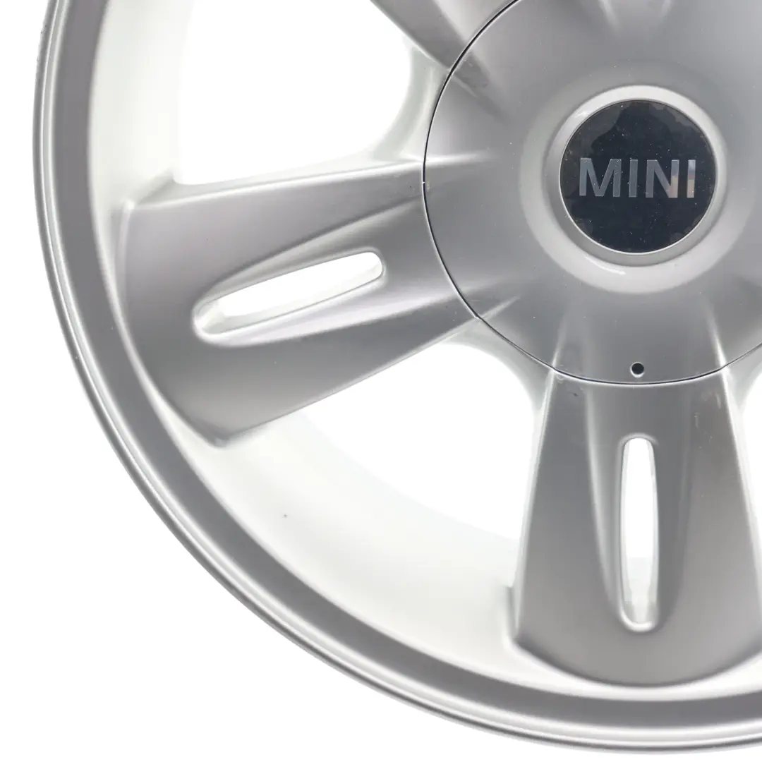 Silber Alu Felge 15" 5,5J ET:45 5 Star Rocket 93 für Mini Cooper One R50 mit Teilenummer 6763295 Mini Cooper One R50 Silber Alu Felge 15" 5,5J ET:45 5 Star Rocket 93 - SKU 6763295-1 - Teilenummer 6763295