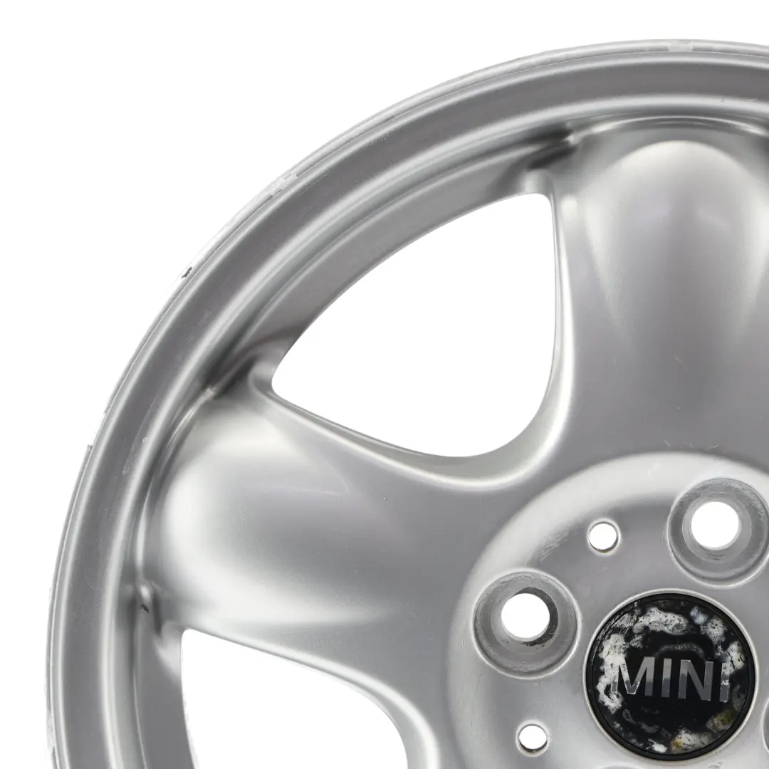 Mini Cooper One R50 R55 R56 Silver Wheel Alloy Rim 15" 5-Start Spooler 100 - SKU 6768498-1 - Part number 6768498