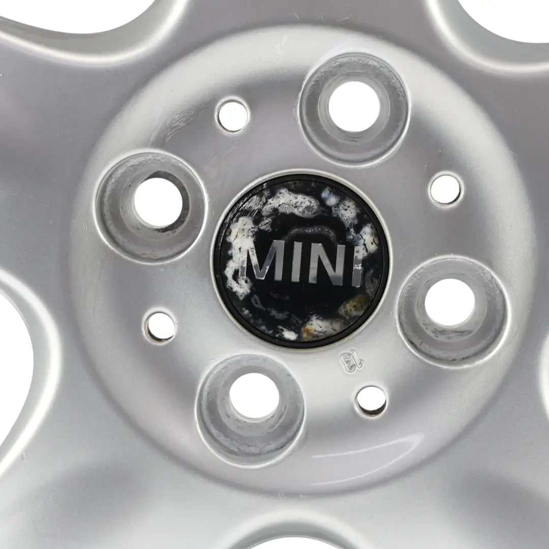 Alloy Rim 15" 5-Start Spooler 100 to Mini Cooper One R50 R55 R56 Silver Wheel with Part number 6768498 Mini Cooper One R50 R55 R56 Silver Wheel Alloy Rim 15" 5-Start Spooler 100 - SKU 6768498-1 - Part number 6768498