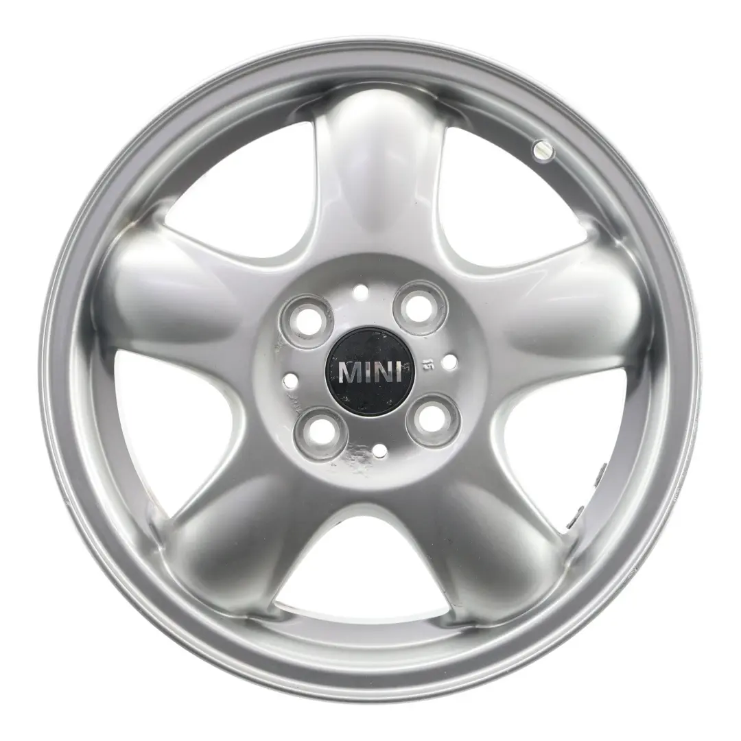 Alloy Rim 15" 5,5J 5-Start Spooler 100 to Mini One R50 R55 R56 Silver Wheel with Part number 6768498 Mini One R50 R55 R56 Silver Wheel Alloy Rim 15" 5,5J 5-Start Spooler 100 - SKU 6768498-2 - Part number 6768498