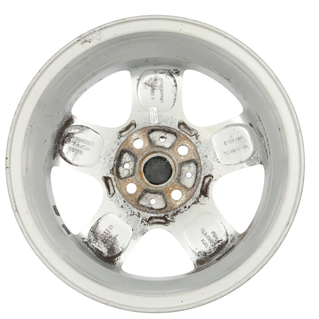 Alloy Rim 15" 5,5J 5-Start Spooler 100 to Mini One R50 R55 R56 Silver Wheel with Part number 6768498 Mini One R50 R55 R56 Silver Wheel Alloy Rim 15" 5,5J 5-Start Spooler 100 - SKU 6768498-2 - Part number 6768498