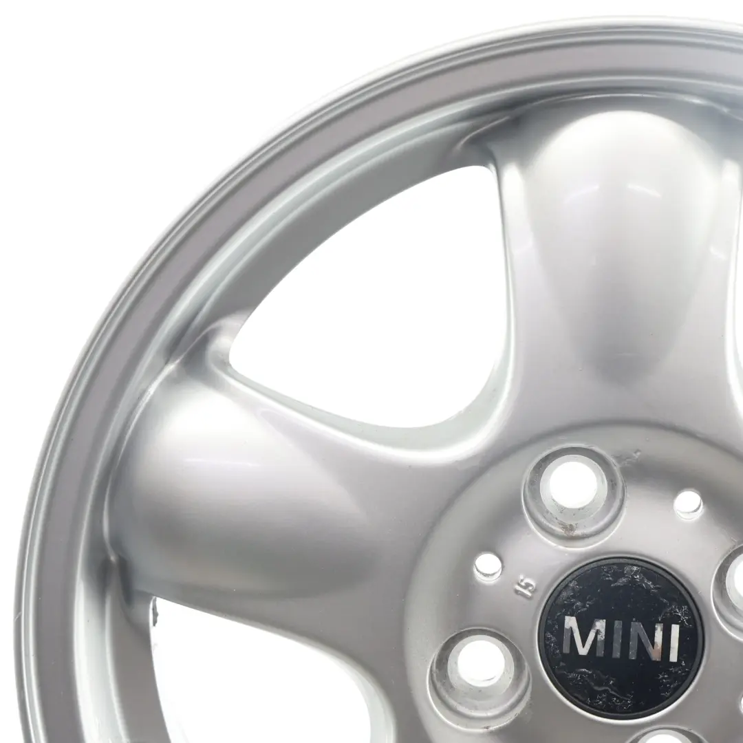 Mini Cooper R50 R56 Silver Wheel Alloy Rim 15" 5,5J ET:45 5-Start Spooler 100 - SKU 6768498-7 - Part number 6768498